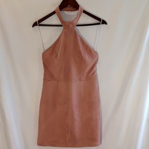 NWT Triangle suede choker dress body con by ALOT.